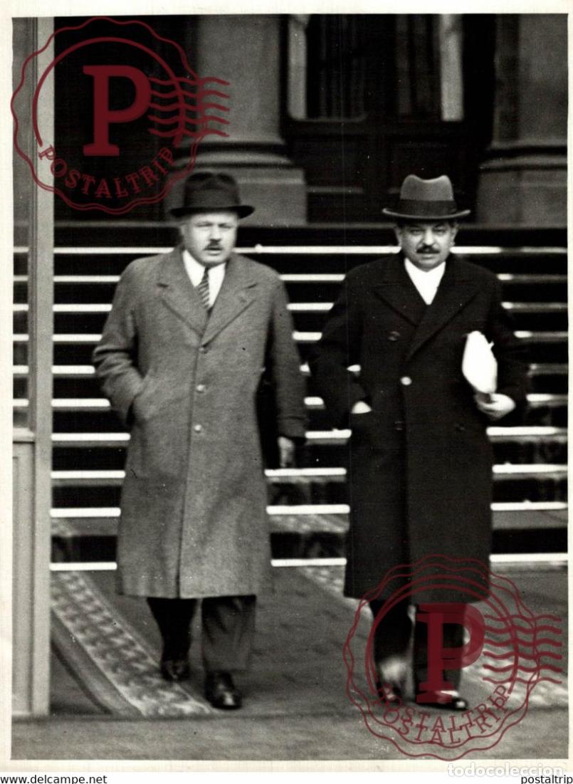 Militaria: MR MAUPOIL ET MR LAVAL SORTANT DE LELYSEE CONSEIL DES MINISTRES 18*13CM Photo Meurisse collectionm
