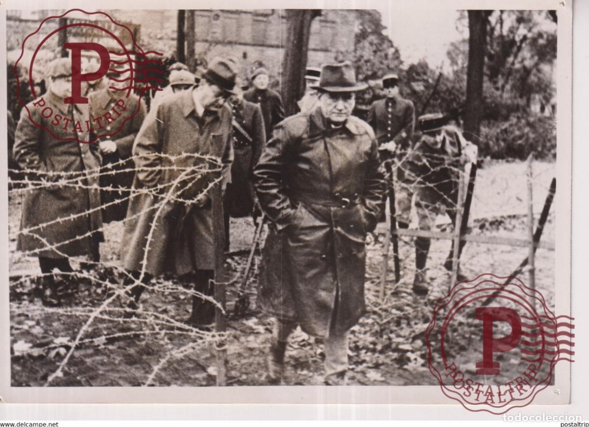 Militaria: &Eacute;douard Daladier VOYAGE AUX ARMEES MAIRE DE STRASBOURG MR FREY 18*13CM Photo Meurisse collectionmeu