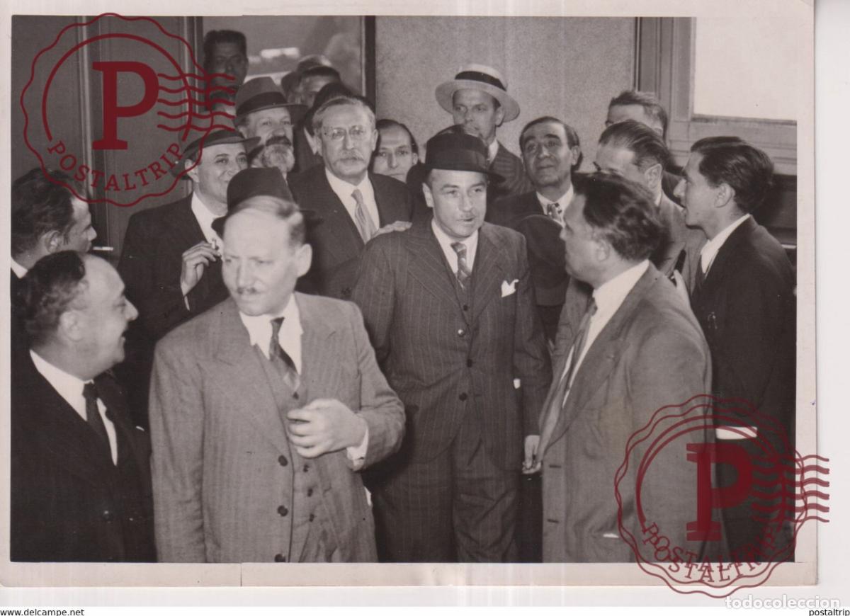 Militaria: REUNION DU CONSEIL SOCIALISTE RUE CADET MM BLUM ET RIVIERE 1937 18*13CM Photo Meurisse collectionme