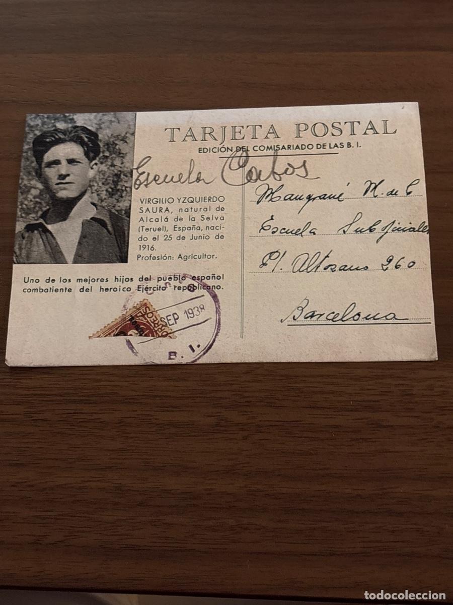 Militaria: Tarjeta postal de campa&ntilde;a comisariado Brigadas Internacion Guerra civil espa&ntilde;ola campa&ntilde;a republicana