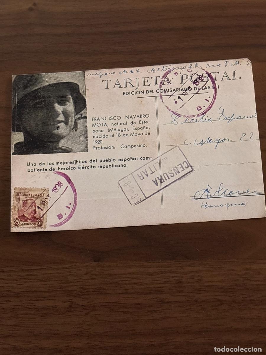 Militaria: Tarjeta postal de campa&ntilde;a comisariado Brigadas Internacion Guerra civil campa&ntilde;a republicana copia