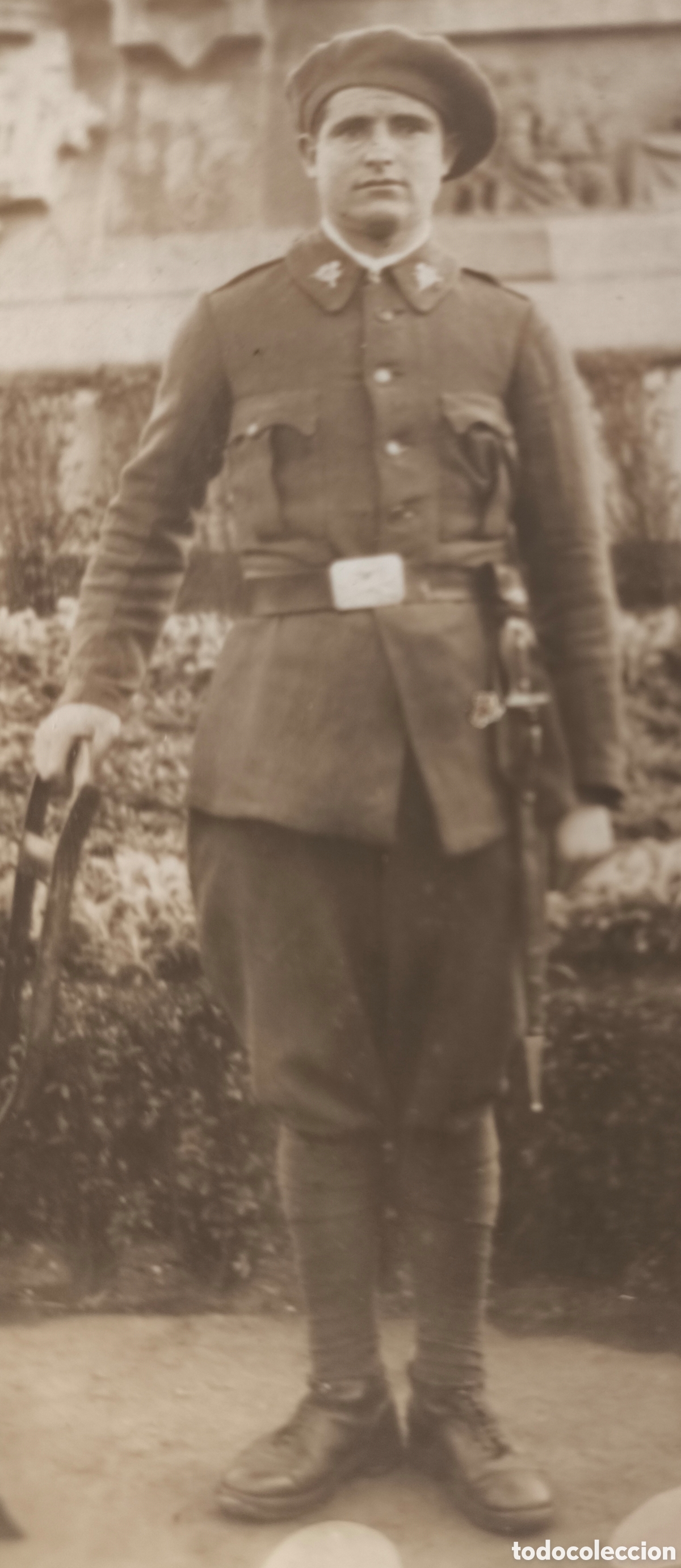 Militaria: FOTOGRAF&Iacute;A RETRATO MILITAR INFANTER&Iacute;A MONUMENTO A COLON POSTAL FOTOGR&Aacute;FICA BARCELONA C. 1915