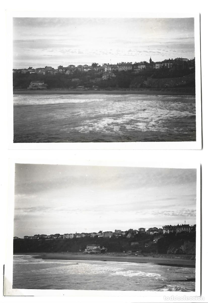 Militaria: 1937-38 2 fotograf&iacute;as guerra civil playa Ereaga, Getxo Bizkaia Vizcaya por Legi&oacute;n C&oacute;ndor