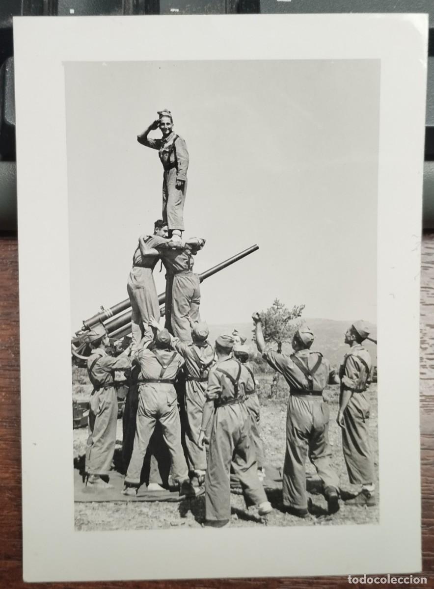 Militaria: FOTO SOLDADOS EJERCITO ESPA&Ntilde;OL ARTILLERIA CA&Ntilde;ON 88 MM