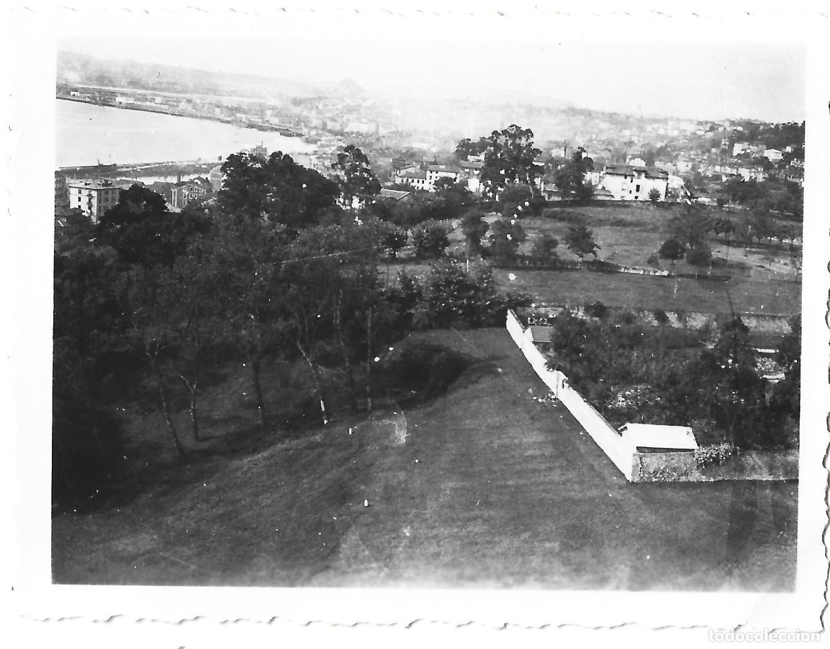 Militaria: 1937 fotograf&iacute;a guerra civil vista panor&aacute;mica Santander tomada por soldado legi&oacute;n C&oacute;ndor