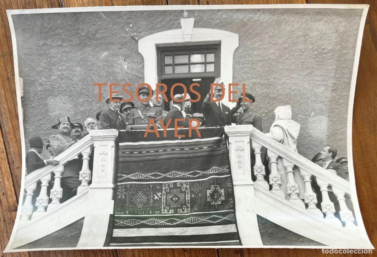 Militaria: Fotograf&iacute;a antigua Tetu&aacute;n Marruecos visita Alfonso XIII y Victoria Eugenia 1927, Guerra del Riff