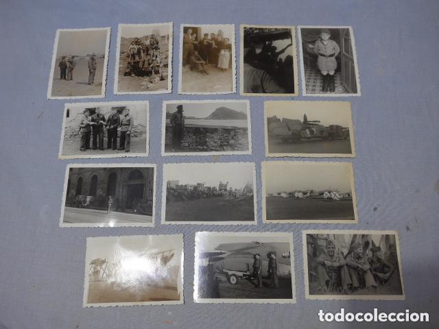 Militaria: Lote de 14 fotografias antiguas originales de la legion condor, guerra civil. Aviacion.