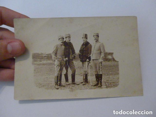 Militaria: Antigua fotografia de oficiales de caballeria, s.XIX, original.