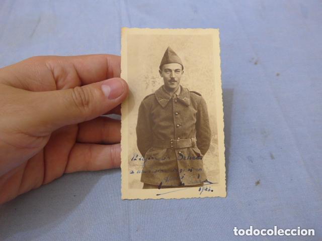 Militaria: Antigua fotografia de soldado frances aliado aleman en Rusia, general vierna. Division azul.