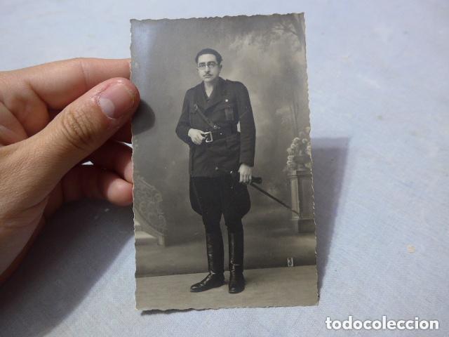Militaria: Antigua fotografia de alferez de falange, original, guerra civil.