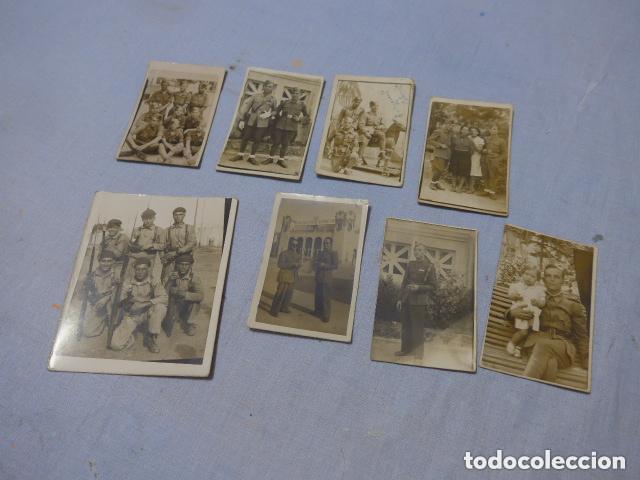 Militaria: Lote de 8 fotografias antiguas militares de a&ntilde;os 40 de valencia, originales.