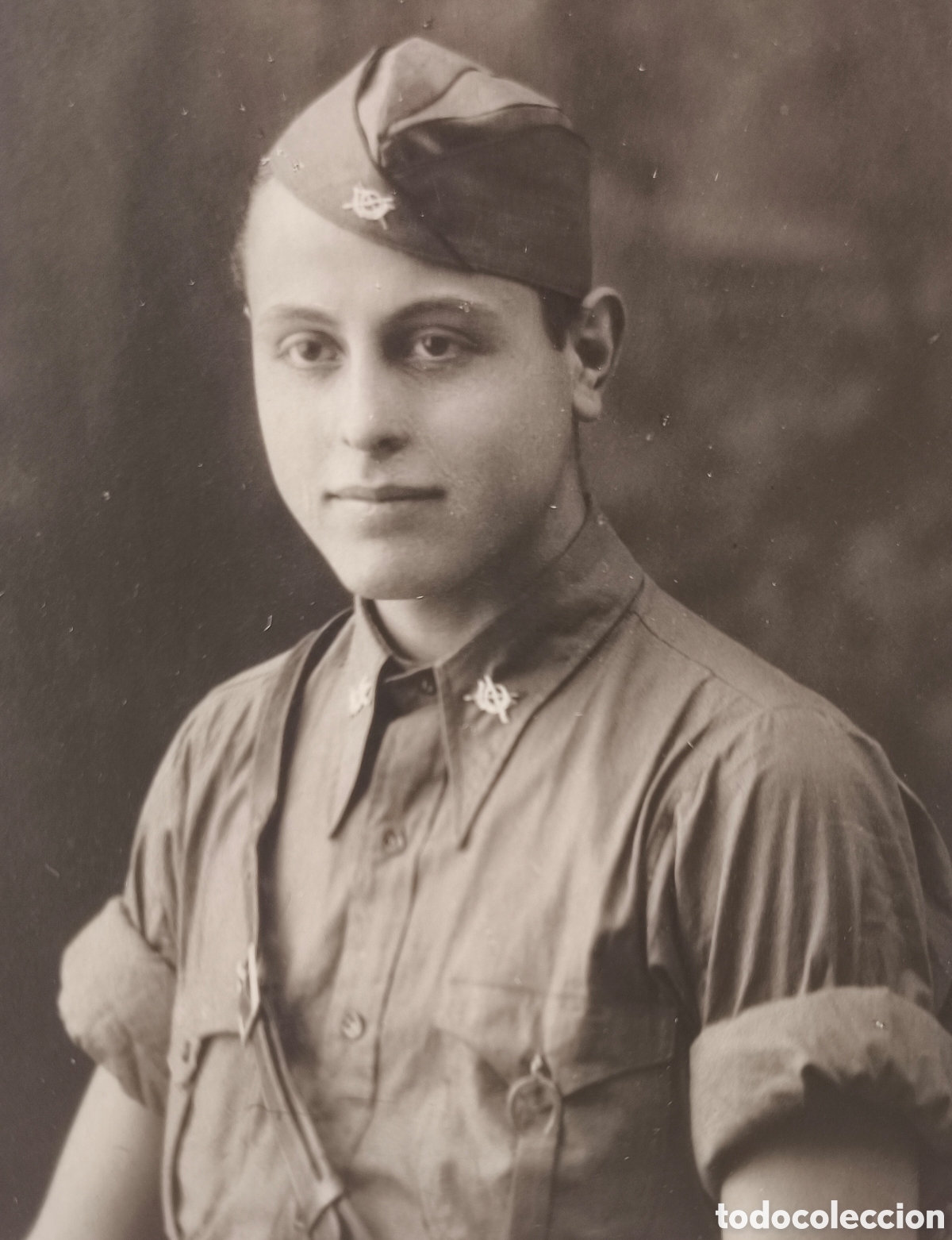 Militaria: MILITARIA FOTOGRAF&Iacute;A RETRATO MILITAR MILICIANO RGTO. INFANTER&Iacute;A ESPA&Ntilde;A GUERRA CIVIL BARCELONA 1938