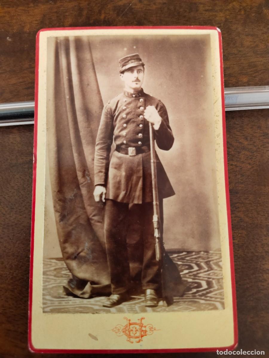 Militaria: CDV Soldado franc&eacute;s Primera Guerra Mundial. Estudio Henry Gerard, Bayonne.