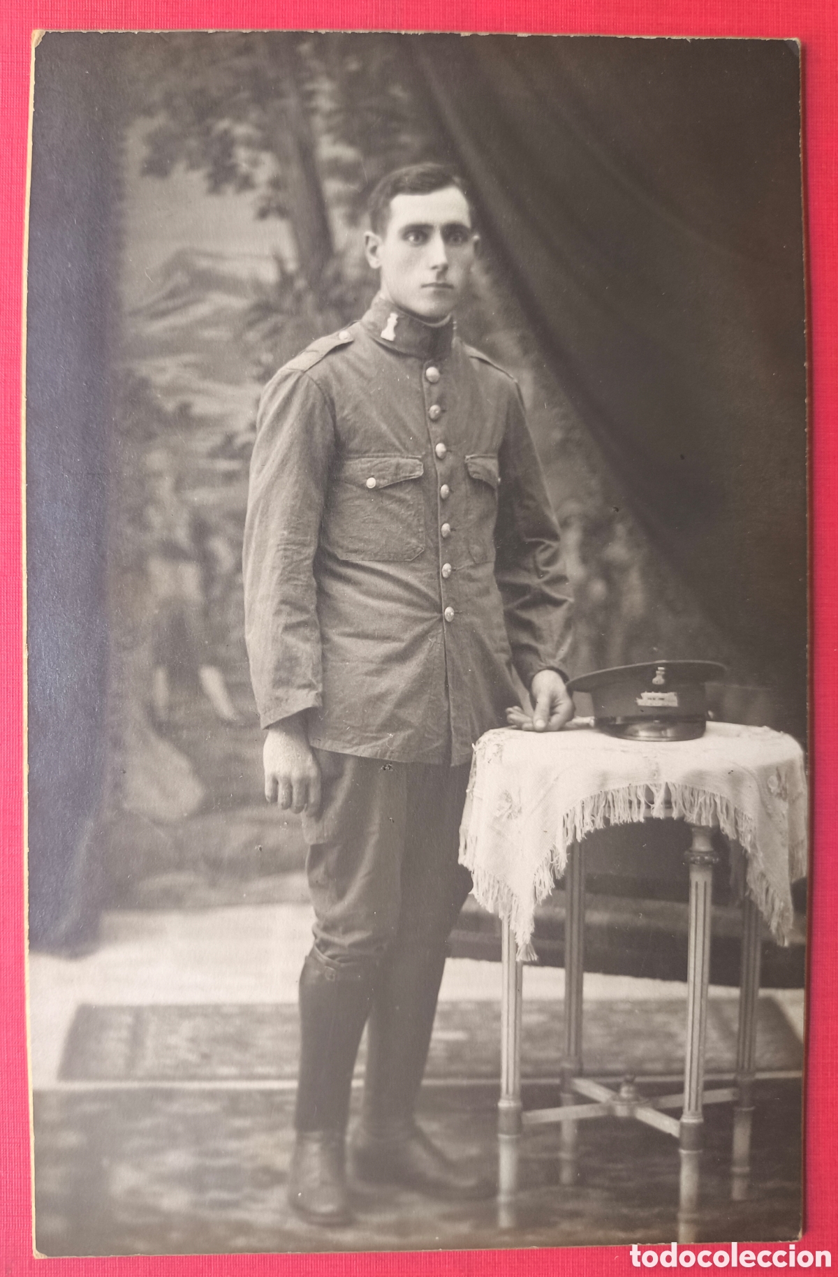 Militaria: MILITARIA FOTOGRAF&Iacute;A RETRATO DE ESTUDIO MILITAR INGENIERO POSTAL FOT&Oacute;GRAFO J. ROVIRA C. 1920