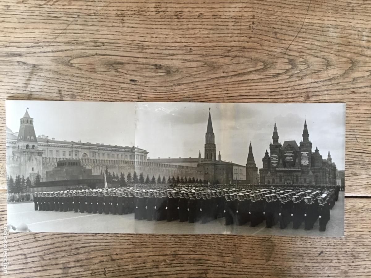 Militaria: SOYOUZPHOTO // 1938 // FOTOMONTAJE ORIGINAL // CELEBRACION 1 DE MAYO EN MOSCU FLOTA ROJA URSS