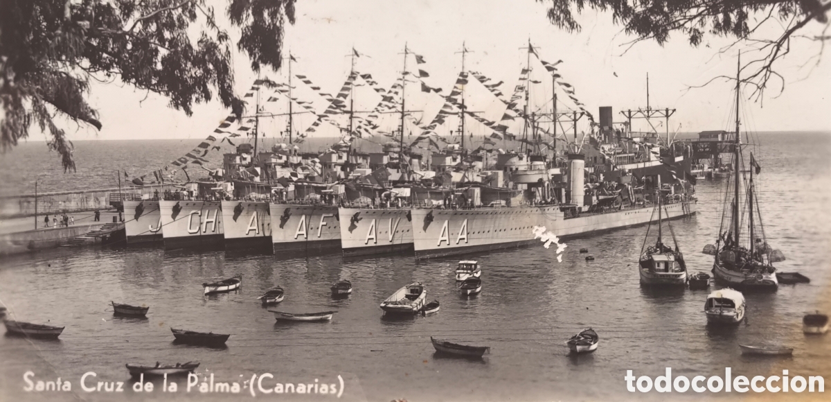 Militaria: GUERRA CIVIL ARMADA ESPA&Ntilde;OLA DESTRUCTORES ESCUADRA REPUBLICANA MUELLE SANTA CRUZ DE LA PALMA 1936