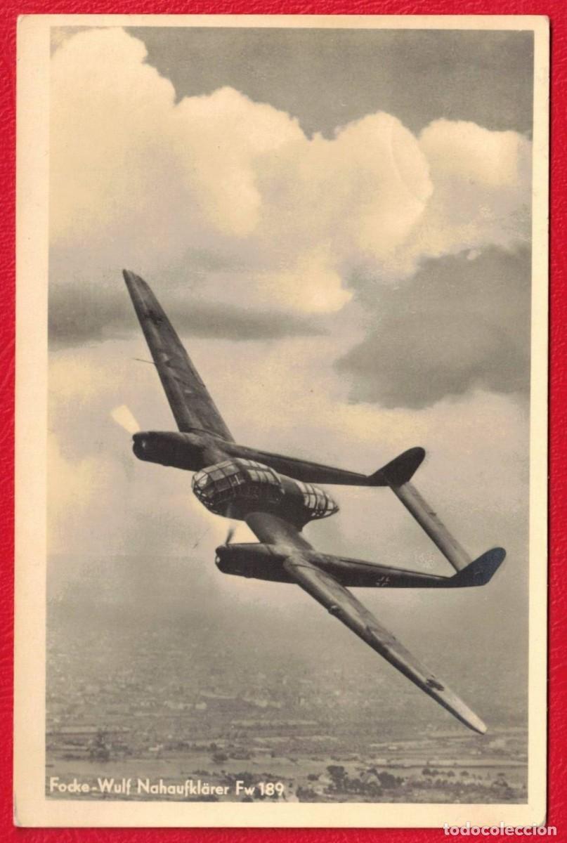 Militaria: Foto - Postal Feldpost Luftwaffe Focke-Wulf Fw 189 Uhu 1942 Avi&oacute;n Reconocimiento Alemania WWII