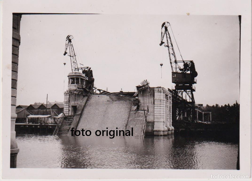 Militaria: BILBAO PUENTE DEL ARENAL ISABEL II DESTROZOS BOMBARDEOS 1937 GUERRA CIVIL