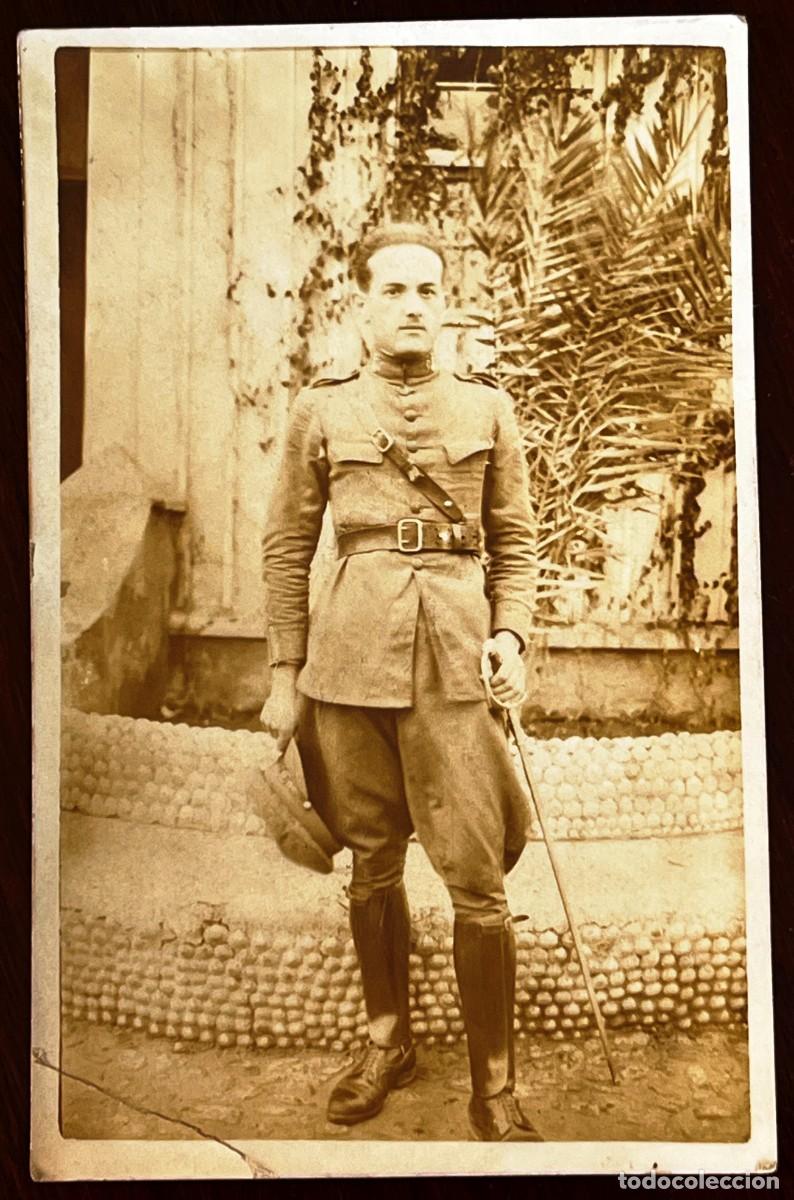 Militaria: ANTIGUA FOTOGRAFIA DE OFICIAL ESCRITA Y DEDICADA EN 1925, TAMA&Ntilde;O POSTAL