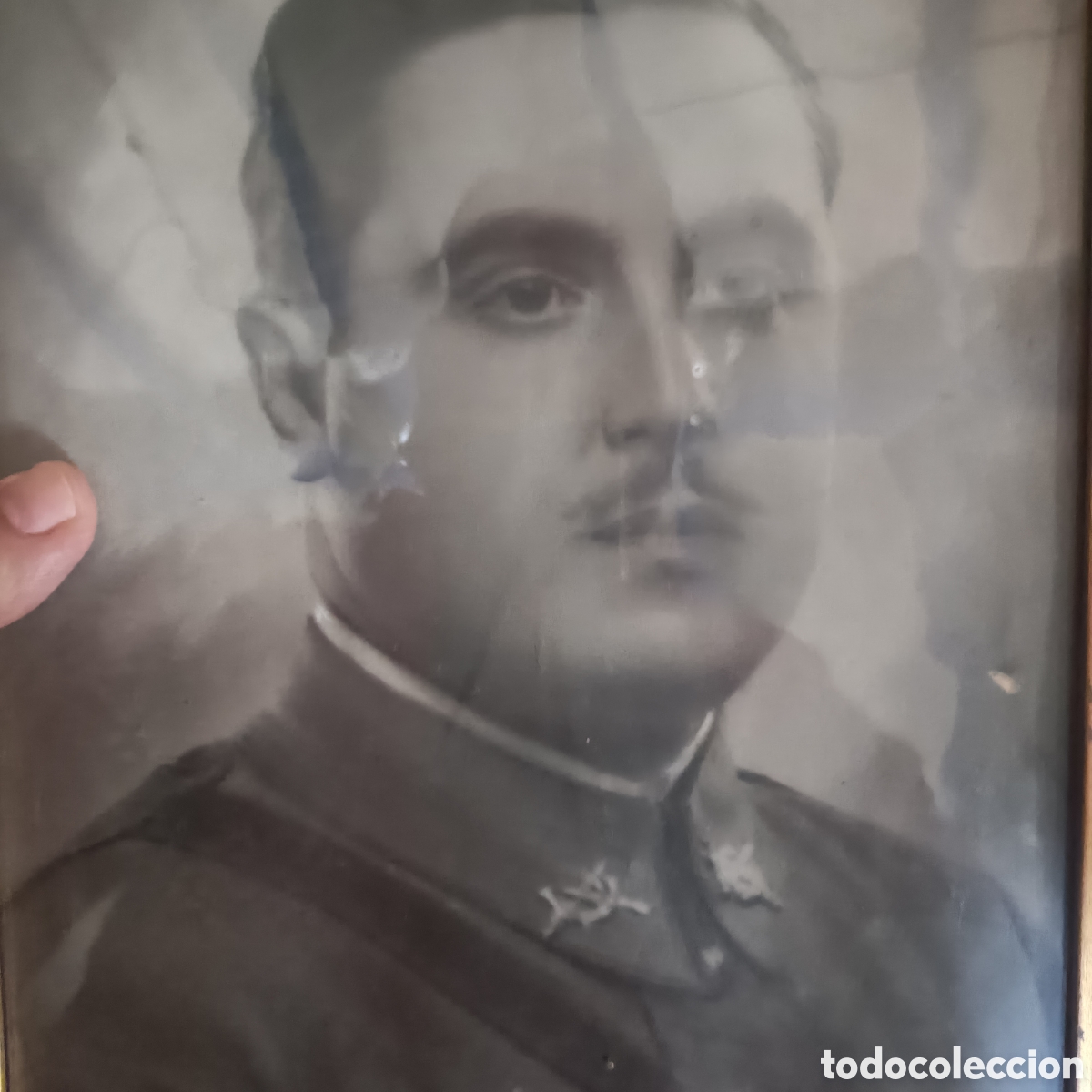 Militaria: Antigua fotograf&iacute;a de tanquista &eacute;poca gran formato