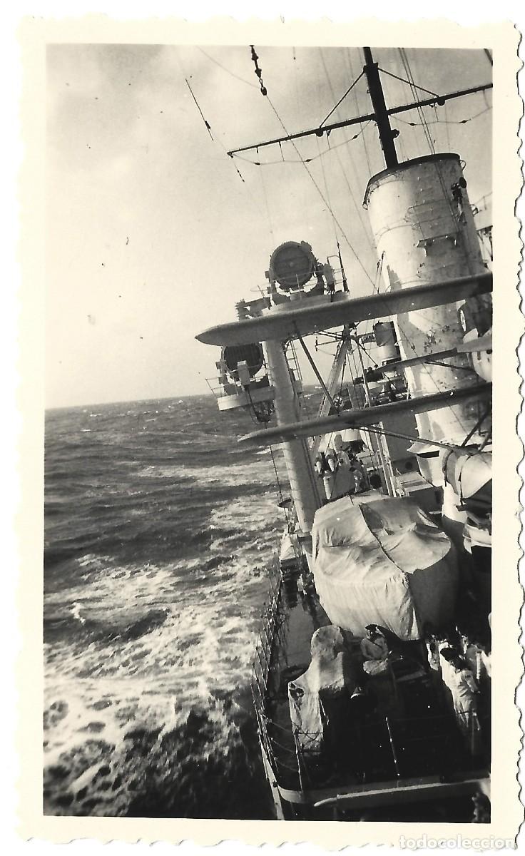 Militaria: 1937 Fotograf&iacute;a guerra civil buque de guerra alem&aacute;n en el Golfo de Vizcaya Legi&oacute;n C&oacute;ndor LEER