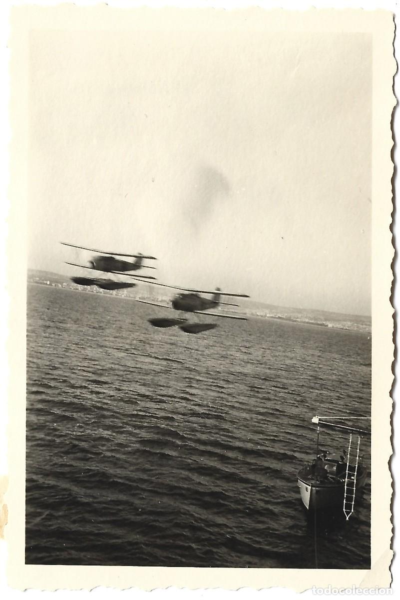 Militaria: 1937 Fotograf&iacute;a guerra civil hidroaviones tomada desde buque guerra alem&aacute;n Legi&oacute;n C&oacute;ndor LEER