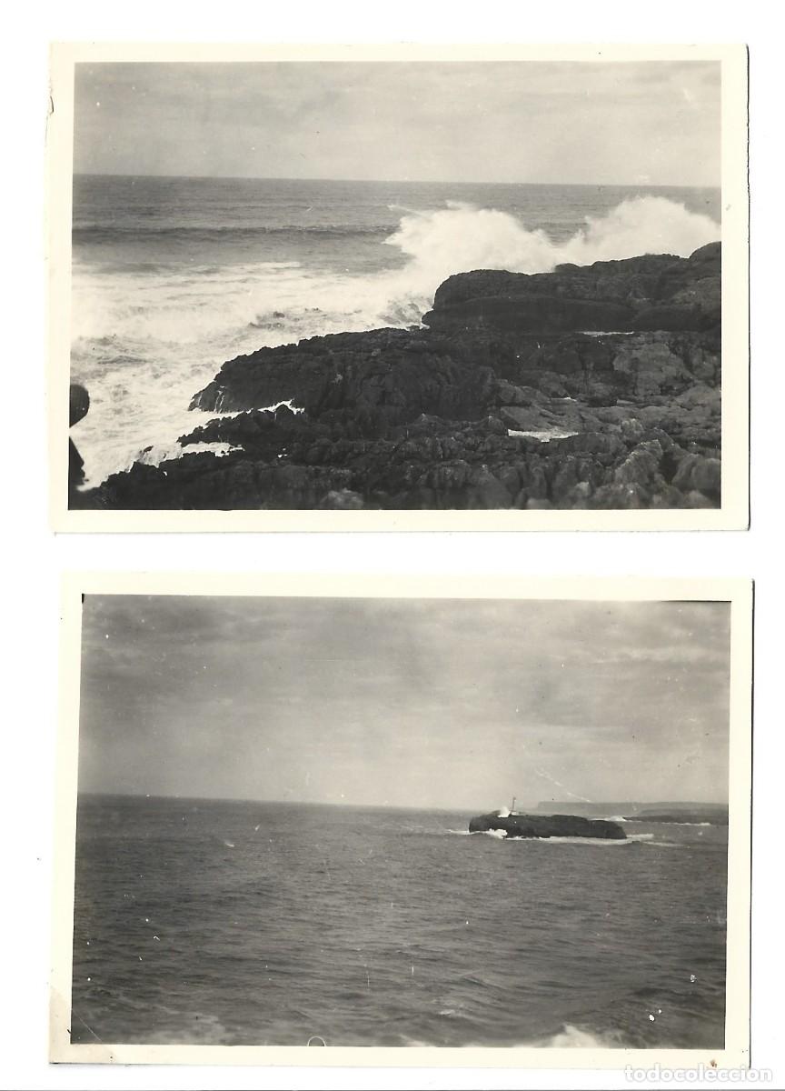 Militaria: 1937 (2) Fotograf&iacute;as guerra civil Isla Mouro y costa Santander procedente de Alemania Legi&oacute;n C&oacute;ndor