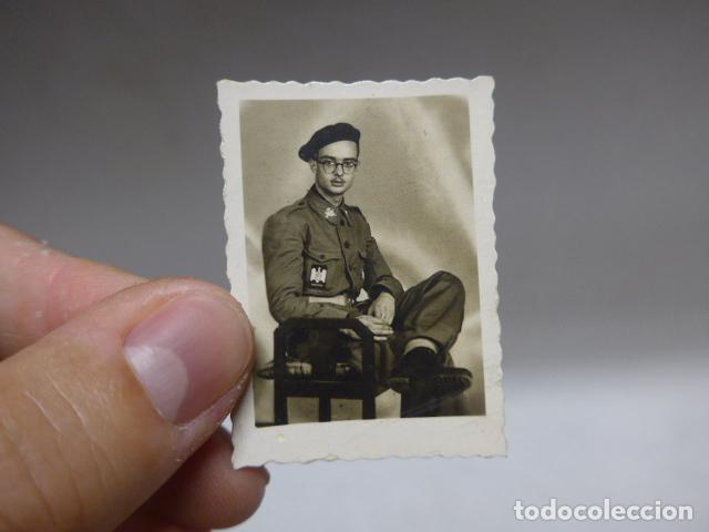 Militaria: Antigua fotografia original de la Division Azul dedicada