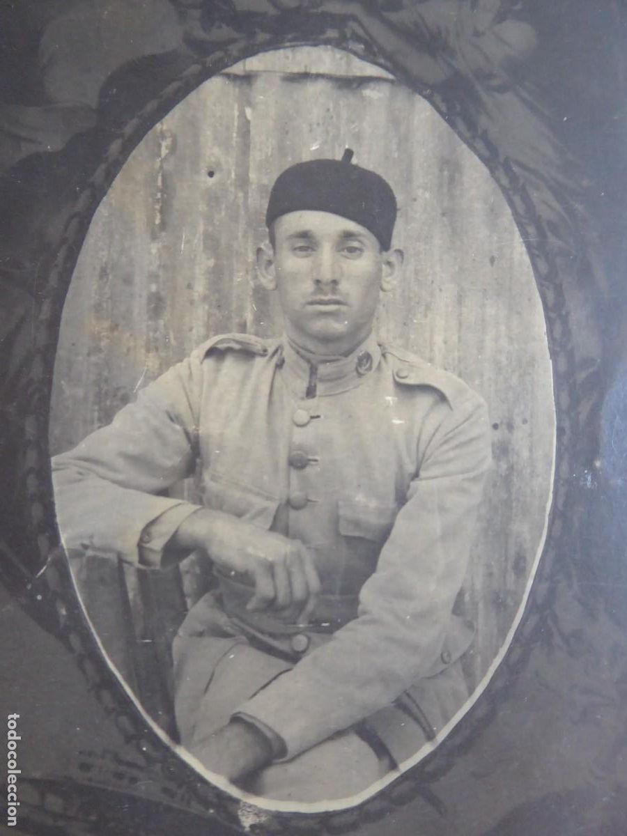 Militaria: Fotograf&iacute;a soldado regulares. Guerra de Marruecos