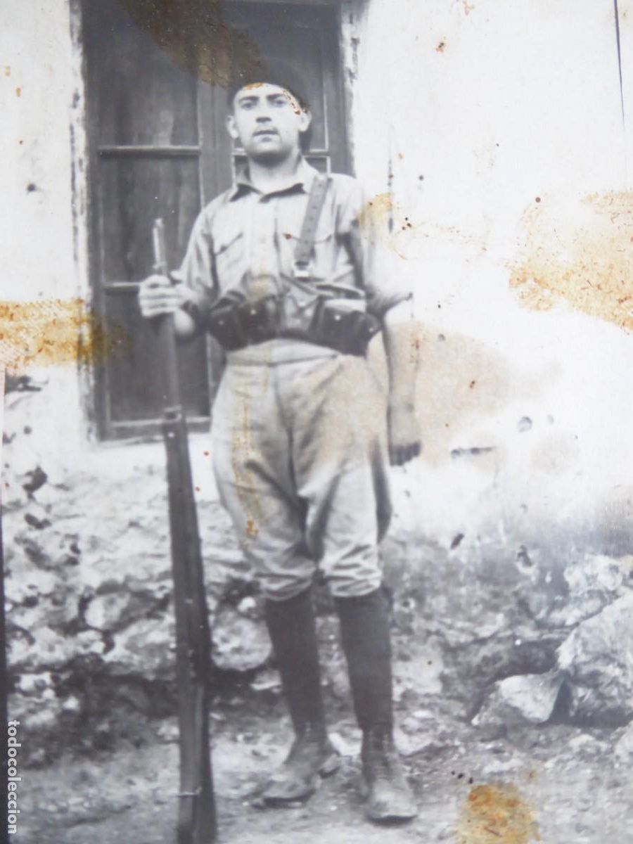 Militaria: Fotograf&iacute;a soldado regulares. Guerra de Marruecos
