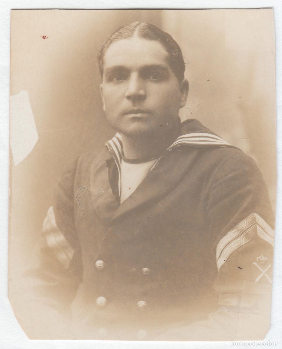 Militaria: Retrato marinero. Artiller&iacute;a. A&ntilde;os 10 g aa