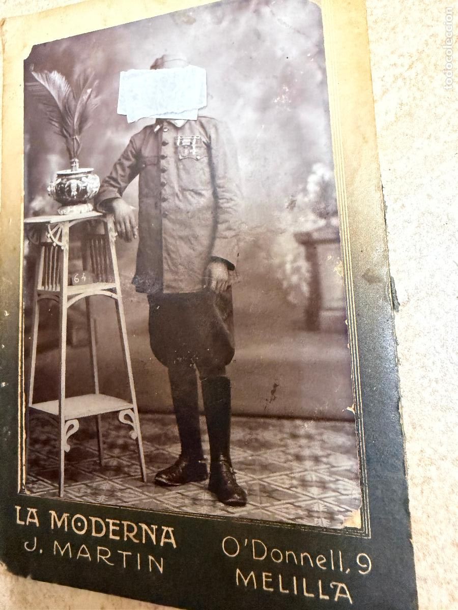 Militaria: Fotograf&iacute;a soldado condecorado guerra de &Aacute;frica
