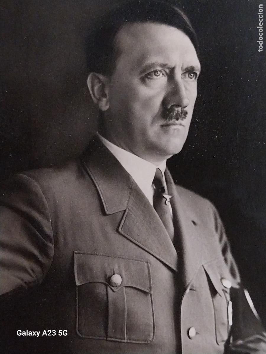 Militaria: HITLER ADOLF ED FOTO HOFFMAN N&ordm; 37 C 2256 SC ORIGINAL A&Ntilde;OS 50 POSTAL NAZI PARTEI