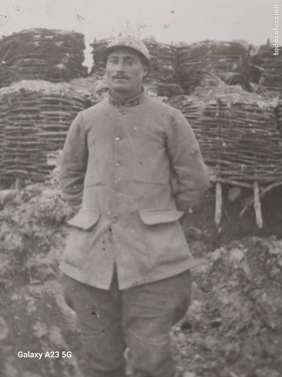 Militaria: SOLDADO PRIMERA GUERRA MUNDIAL TRINCHERA FOTO POSTAL ORIGINAL ANTIGUA