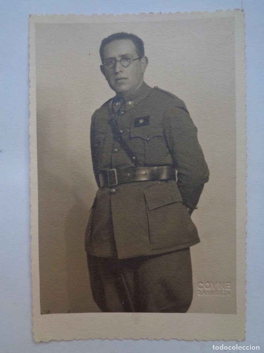 Militaria: GUERRA CIVIL : FOTO DE ALFEREZ PROVISIONAL DE MEHAL&acute;LAS . DE COYNE , ZARAGOZA