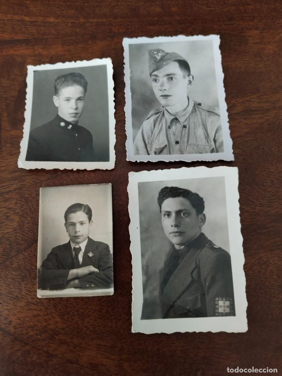 Militaria: 4 fotograf&iacute;as cadetes Portugal. Mocidade y Otros.