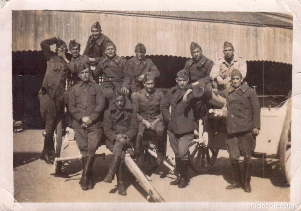Militaria: FOTOGRAFIA MILITARES DE ARTILLERIA CA&Ntilde;ON REPUBLICA O GUERRA CIVIL