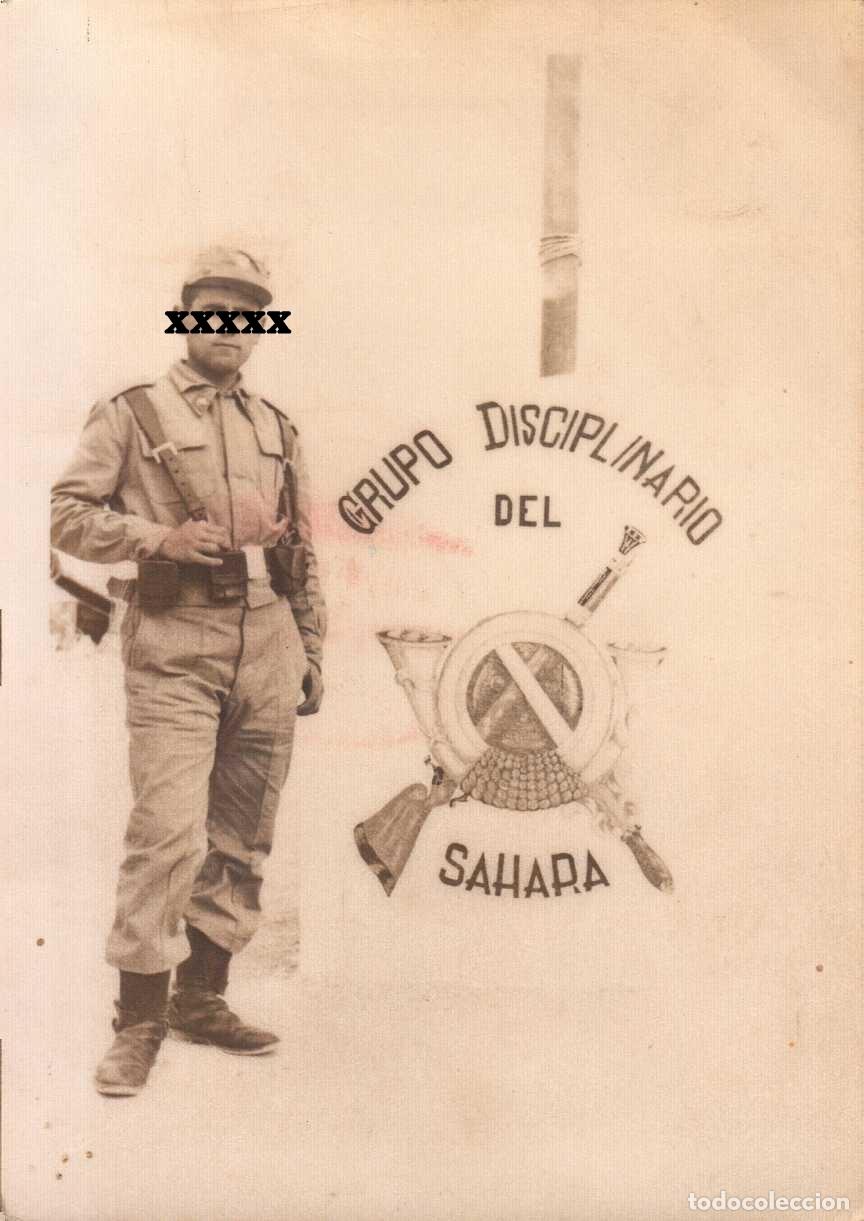 Militaria: FOTOGRAFIA MILITAR SOLDADO DE ARTILLERIA GRUPO DISCIPLINARIO SAHARA
