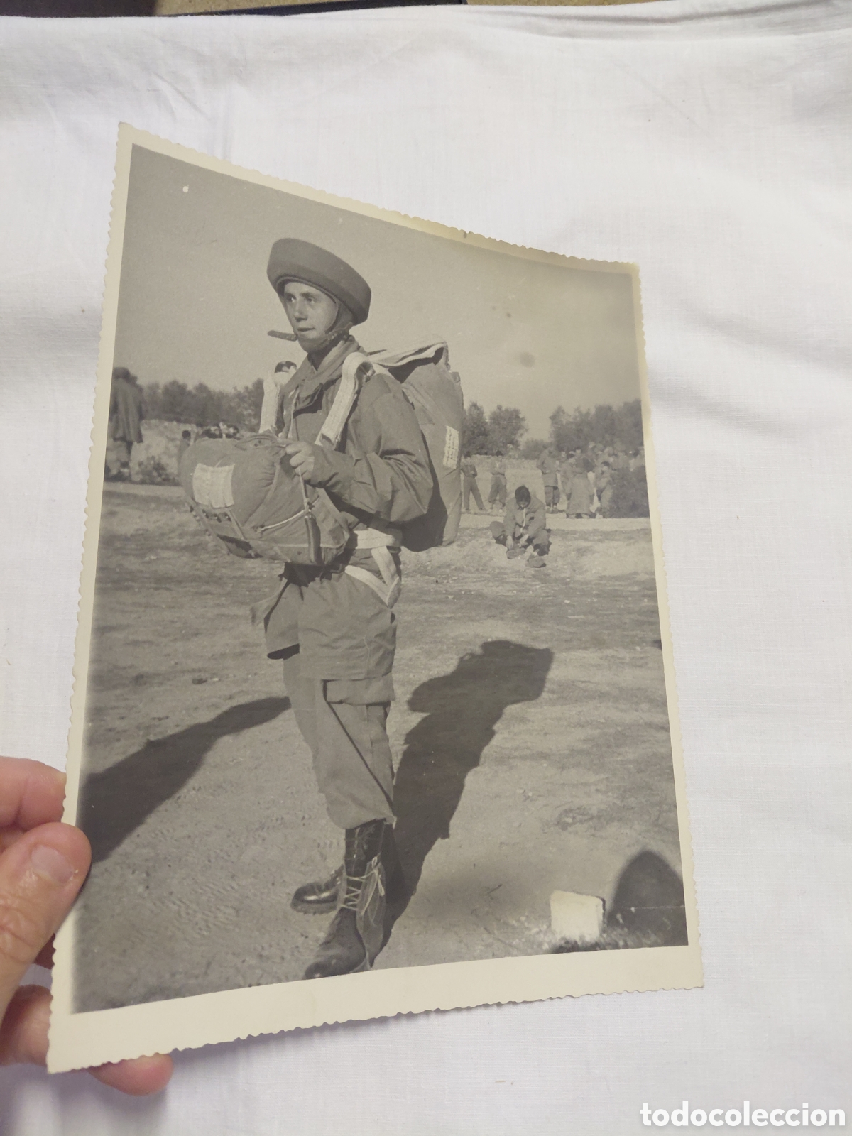 Militaria: ANTIGUA FOTOGRAFIA PARACAIDISTA DEL EJERCITO DE TIERRA BRIPAC