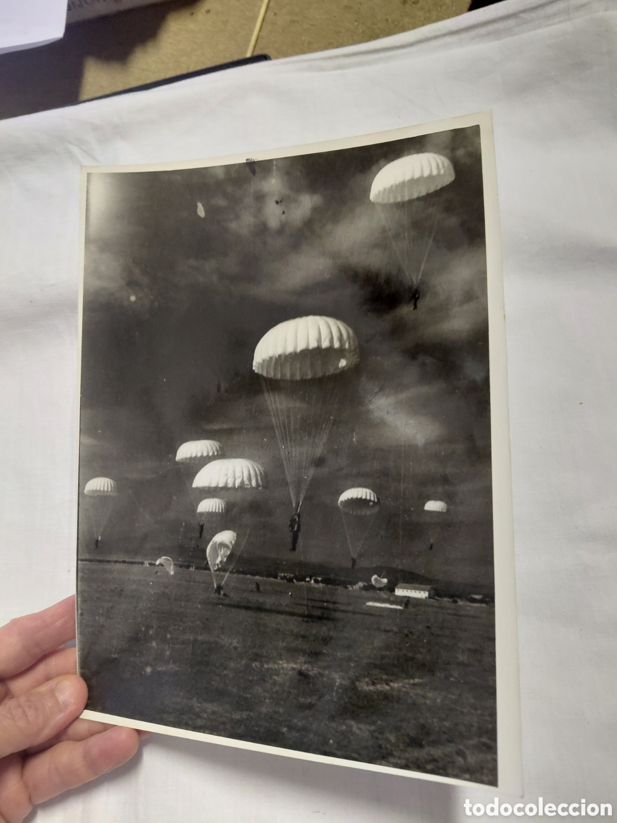 Militaria: ANTIGUA FOTOGRAFIA PARACAIDISTAS DEL EJERCITO DE TIERRA BRIPAC.FOTO ABELLAN ALCANTARILLA
