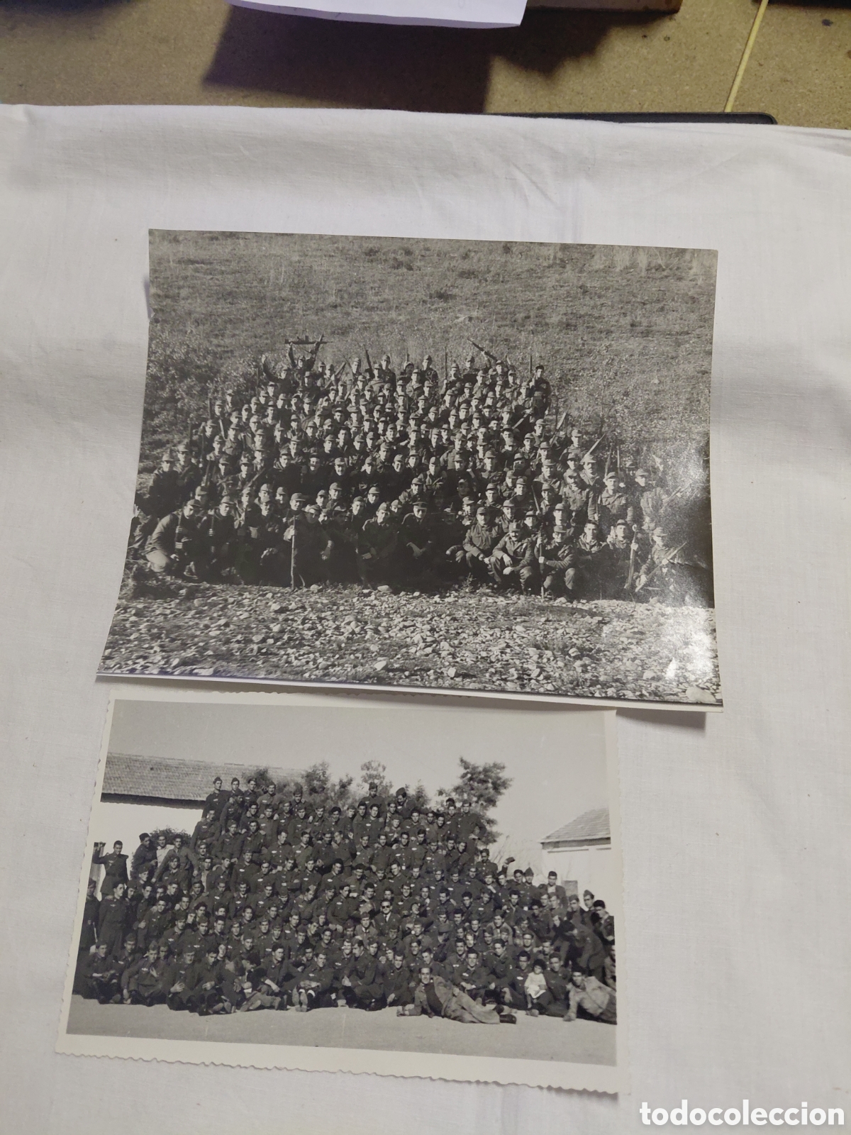 Militaria: 2 ANTIGUAS FOTOGRAFIAS GRUPO DE PARACAIDISTA DEL EJERCITO DE TIERRA BRIPAC.1954