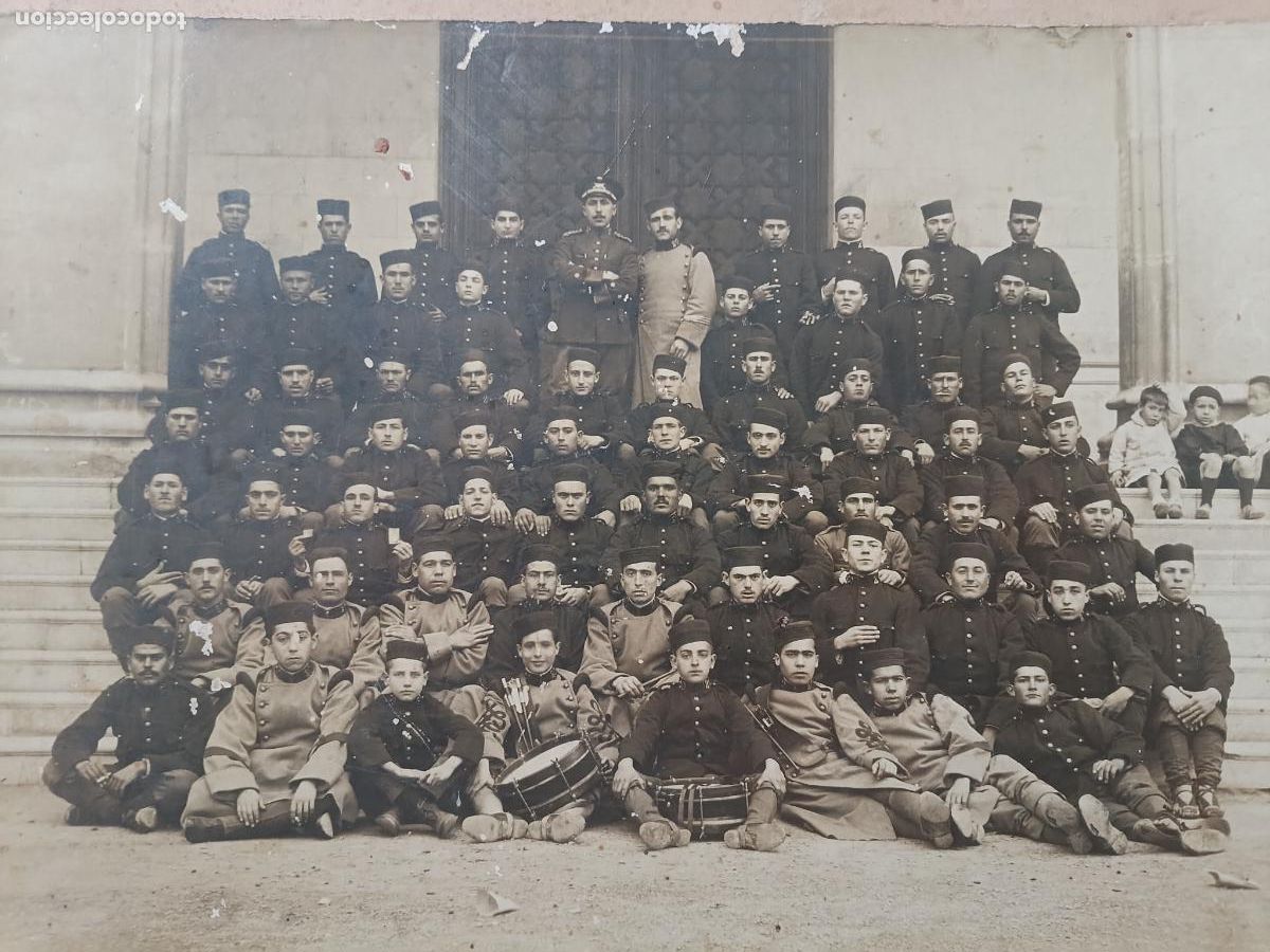 Militaria: Cadetes. Foto de tama&ntilde;o grande. Soporte de cart&oacute;n