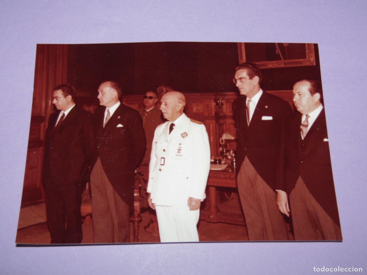 Militaria: Antigua Fotograf&iacute;a Original de FRANCO y Autoridades - A&ntilde;o 1970s.