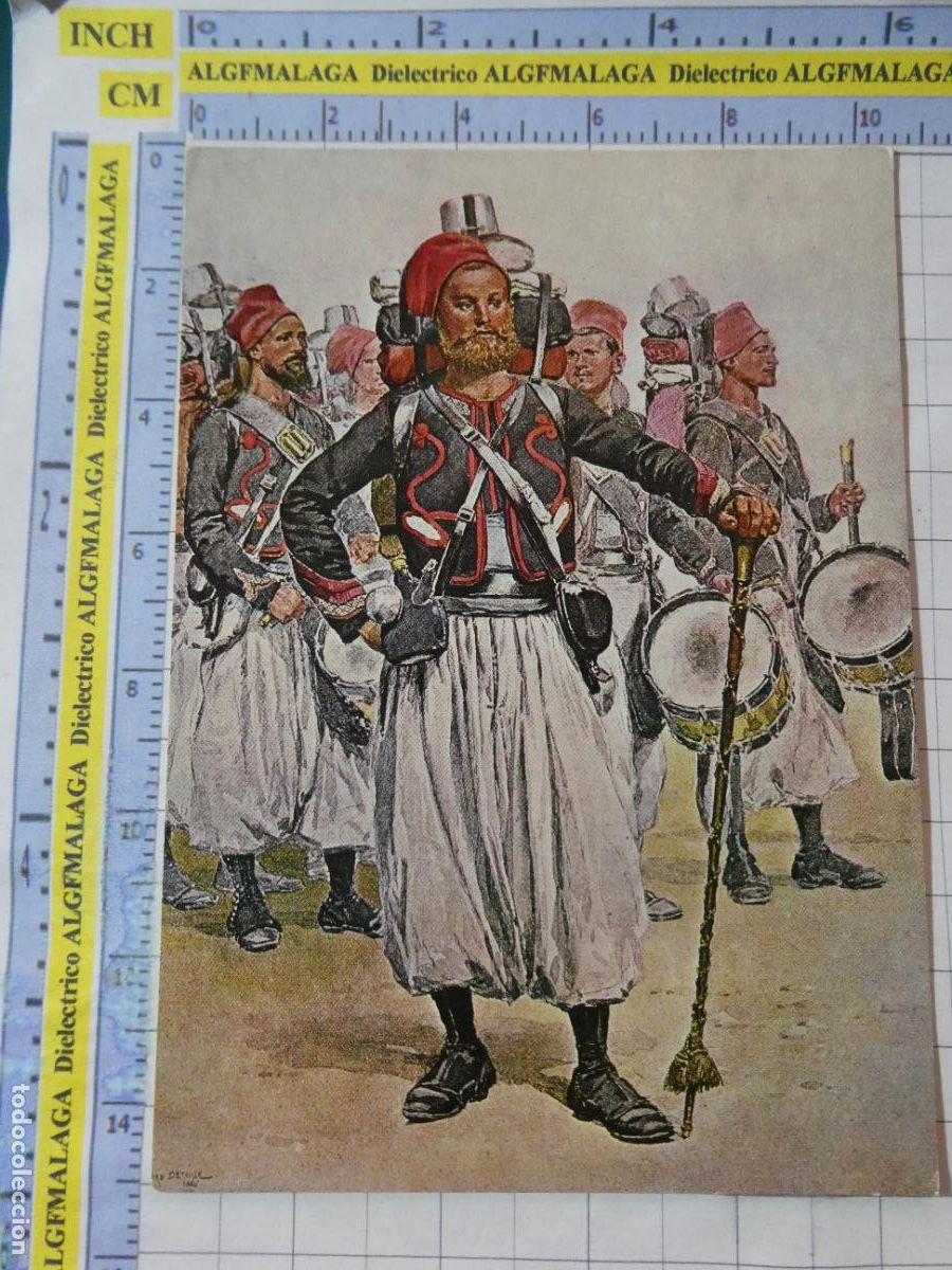 Militaria: POSTAL MILITAR. UNIFORMOLOG&Iacute;A. IMPERIAL WAR MUSEUM. UNIFORME ZOUAVES FRANCIA TAMBORES 1886. 2854