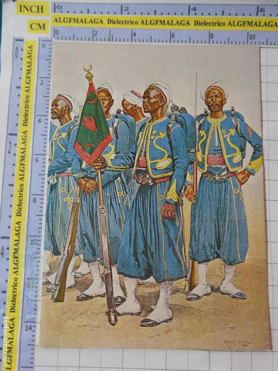 Militaria: POSTAL MILITAR. UNIFORMOLOG&Iacute;A. IMPERIAL WAR MUSEUM. UNIFORME TIRADORES IND&Iacute;GENAS FRANCIA 1886. 2855