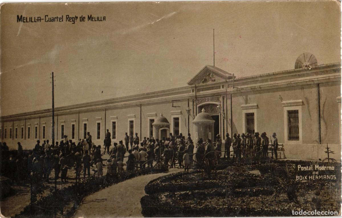 Militaria: Melilla Cuartel Regimiento de Melilla - Espa&ntilde;a - Fotopostal original - Boix Hermanos