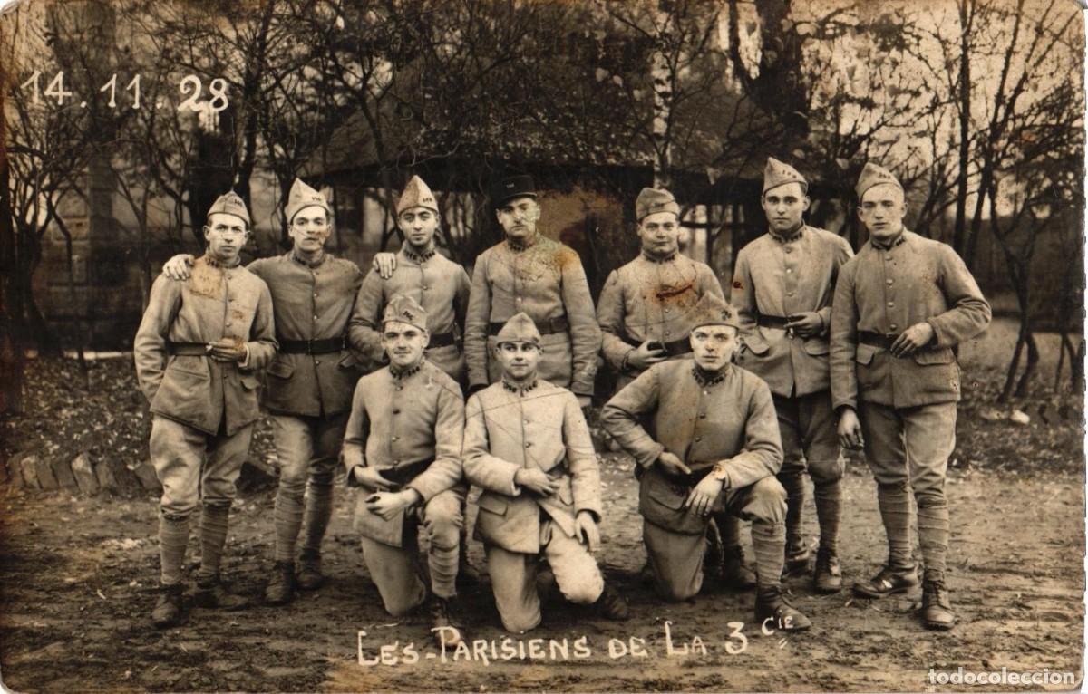 Militaria: Soldados FRANCESES durante la 1 Primera Guerra Mundial - Poilus - Les parisiens de la 3 Compa&ntilde;ia