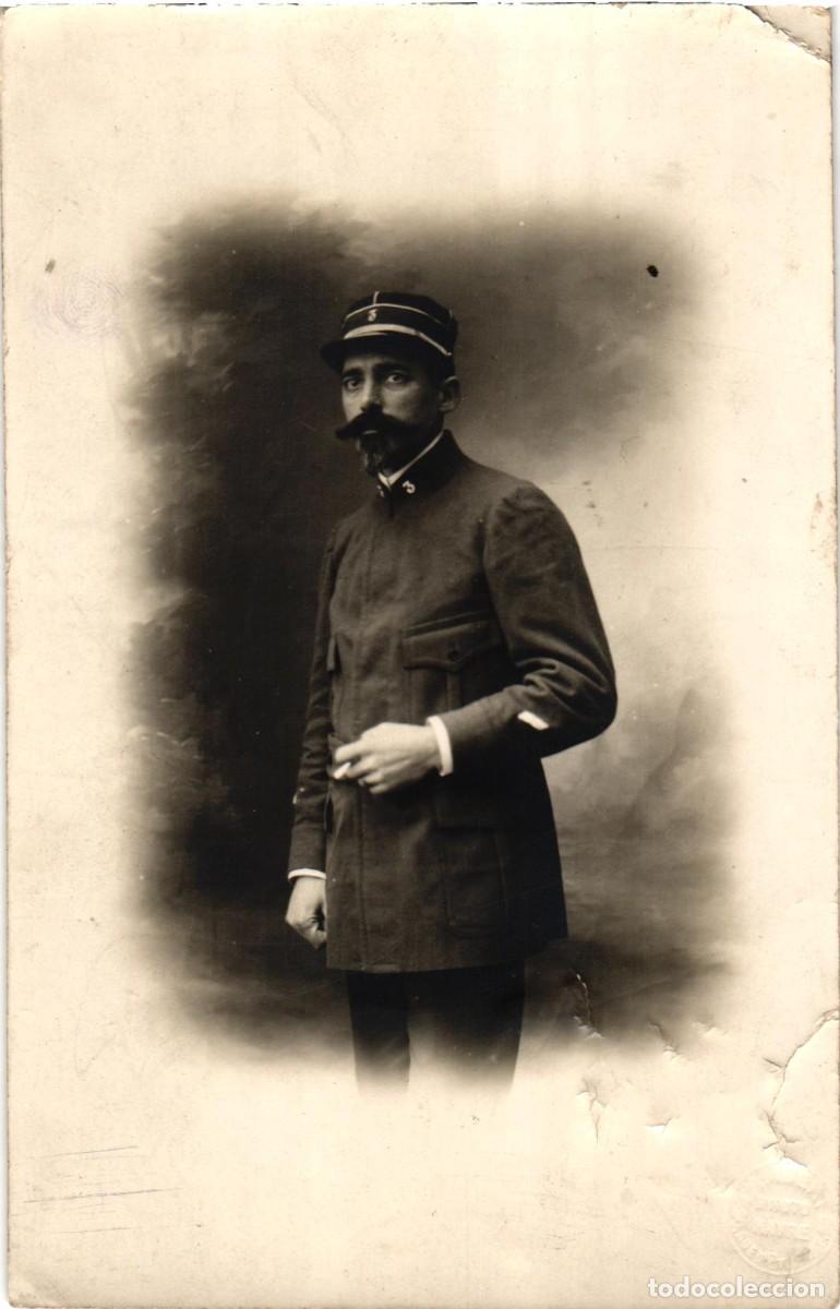 Military Antiques: Soldado franc&eacute;s - Fotografia de estudio - Epoca: 1 Guerra Mundial - Francia France