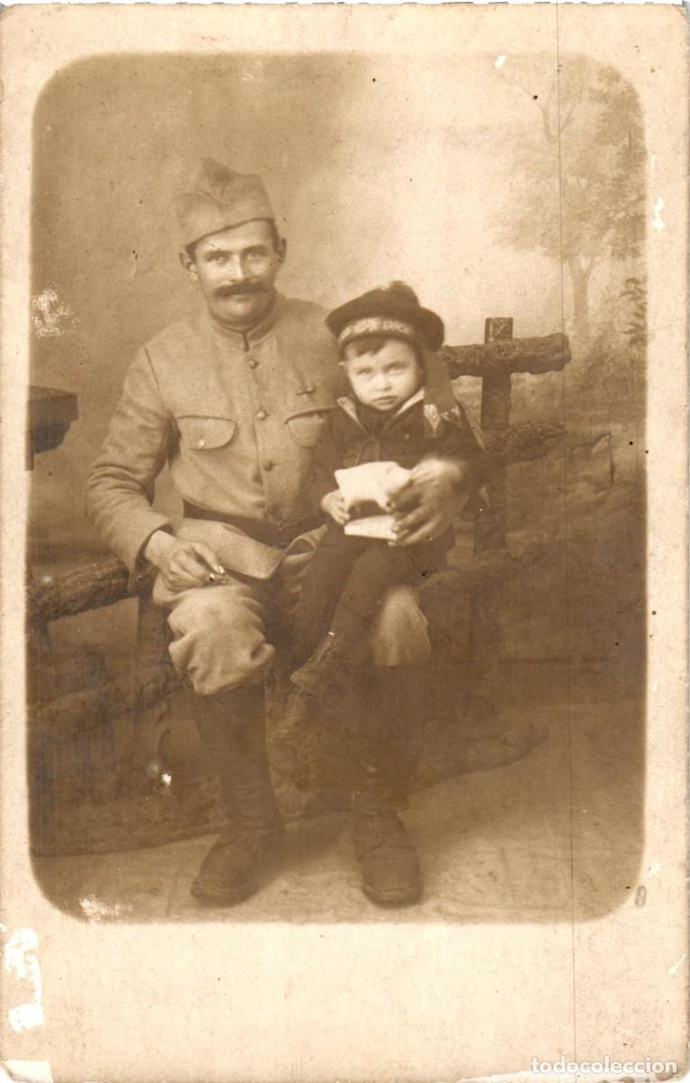 Military Antiques: Soldado franc&eacute;s - Fotografia de estudio - Epoca: 1 Guerra Mundial - Francia France