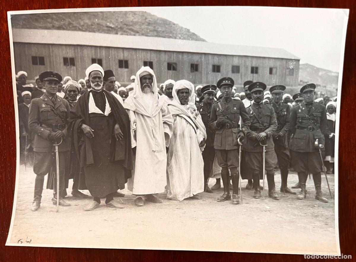 Militaria: MARRUECOS, AUTORIDADES ESPA&Ntilde;OLAS Y MARROQU&Iacute;ES, dias de la visita de VISITA DE ALFONSO XIII a Marruec